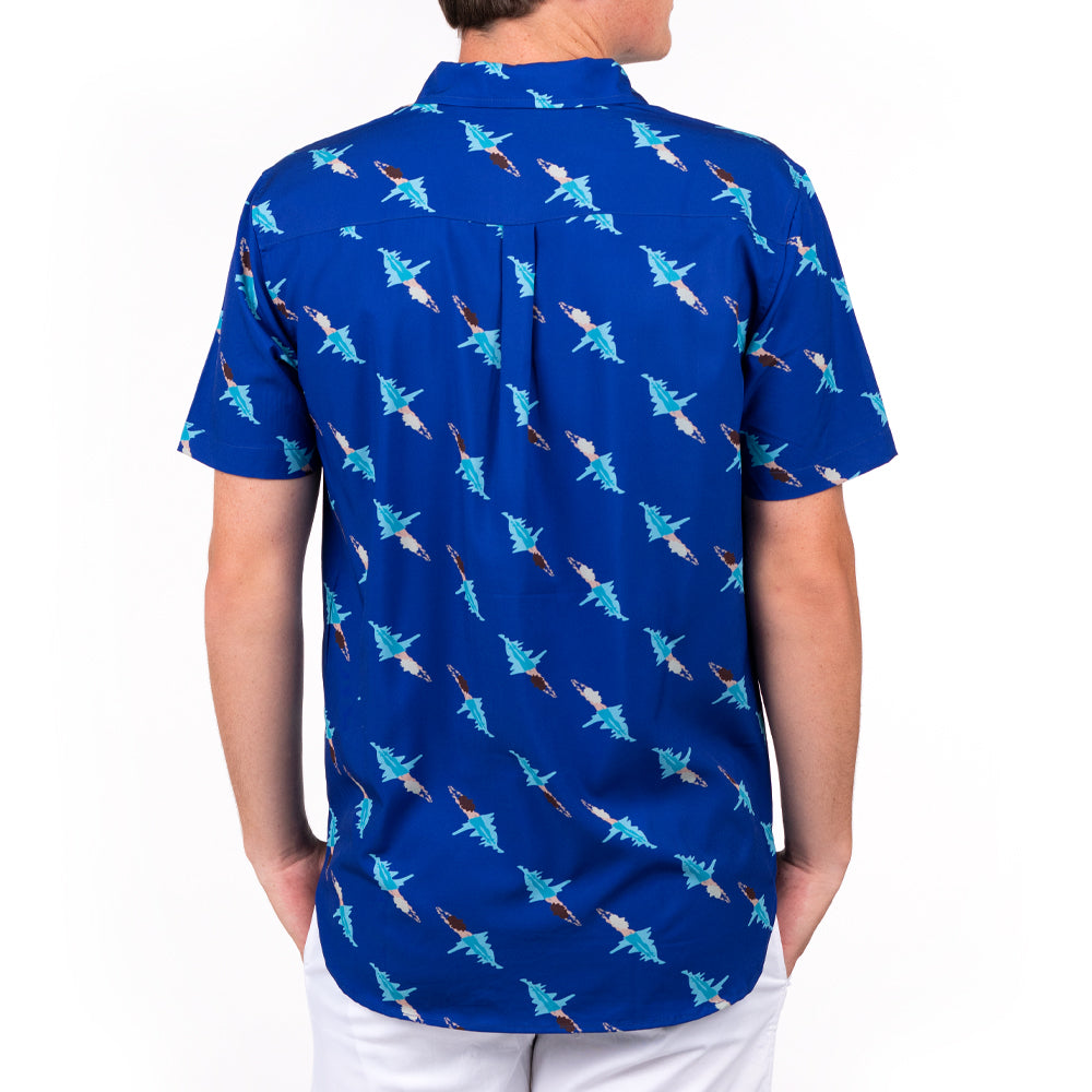 BLOO POOL NOODS HALF BUTTON DOWN W/ STRETCH